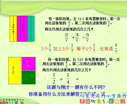 异分母分数加减法课件9