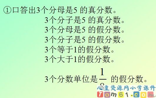 真分数和假分数课件4