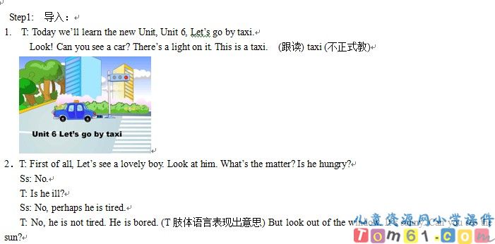 Unit6 Let’s go by taxi第一课时课件4