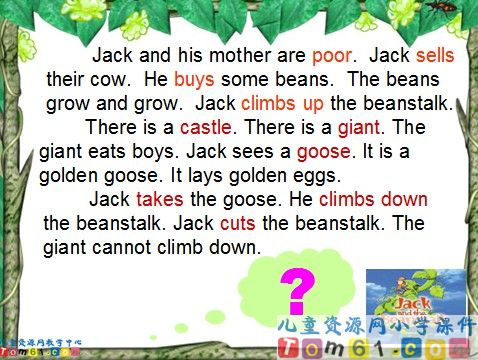 Unit4 Jack and the beanstalk课件13