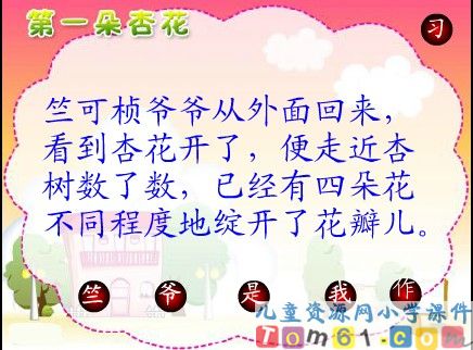 第一朵杏花课件2