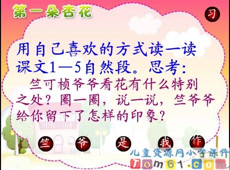 第一朵杏花课件5
