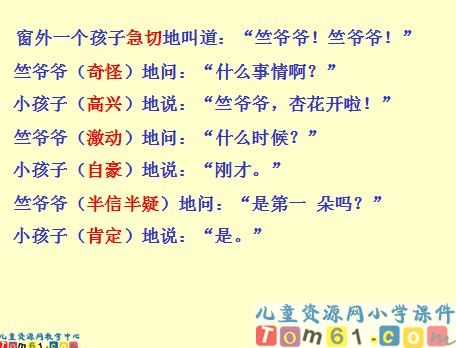 第一朵杏花课件3