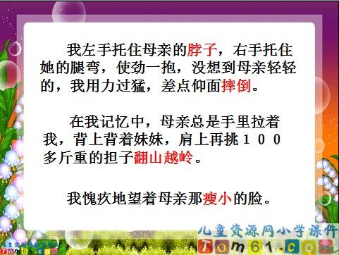 第一次抱母亲课件5