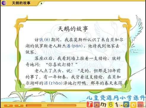 天鹅的故事课件3