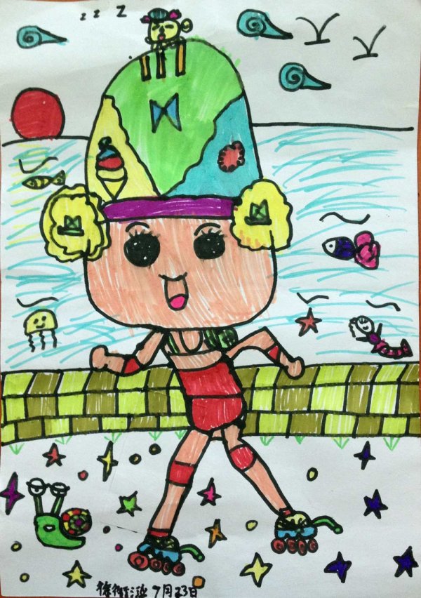 轮滑-水彩画图集