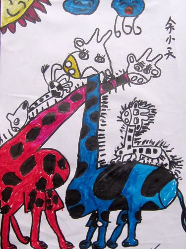 长颈鹿-水彩画图集