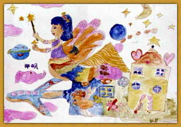 小仙女-蜡笔画图集