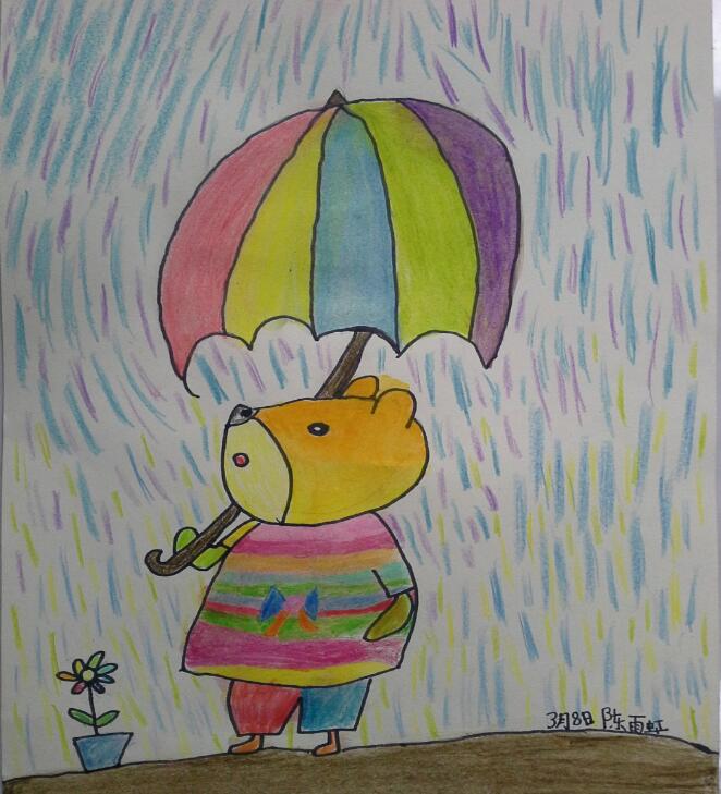 小熊-蜡笔画图集