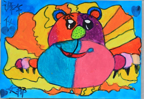 小狮子-蜡笔画图集