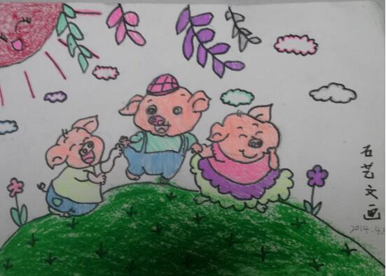小猪-蜡笔画图集