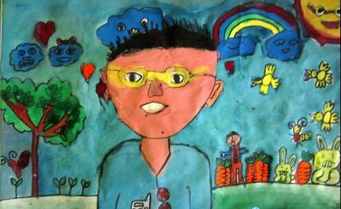 小男孩-蜡笔画图集