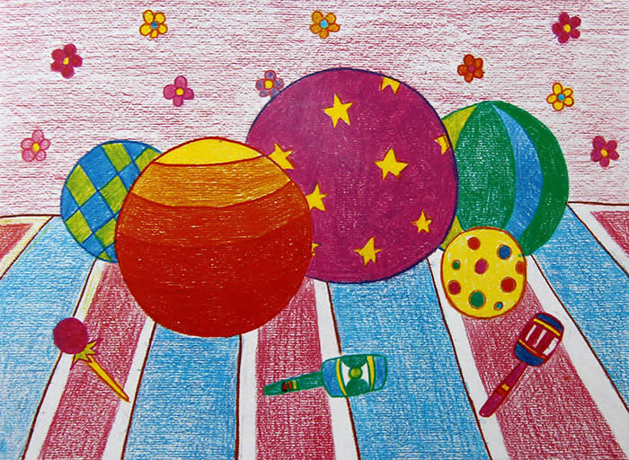 彩球-蜡笔画图集