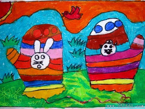 手套-蜡笔画图集