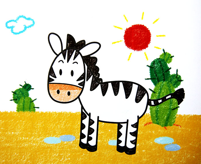 斑马-蜡笔画图集