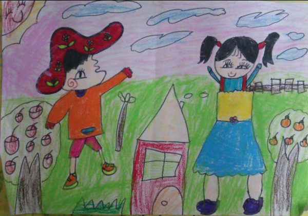 暑期-蜡笔画图集