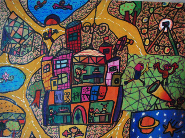 机器-蜡笔画图集