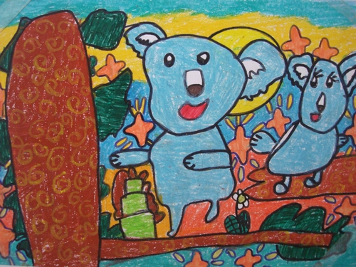 树袋熊-蜡笔画图集