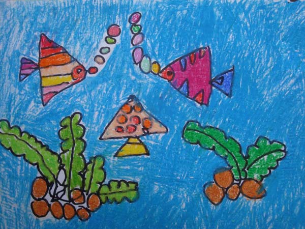 水底世界-蜡笔画图集