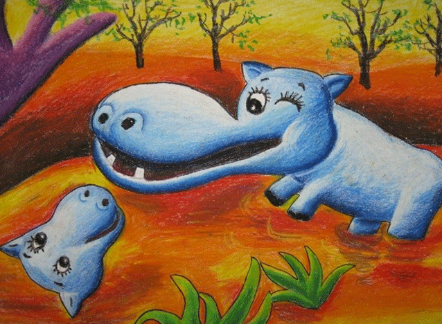 海马-蜡笔画图集