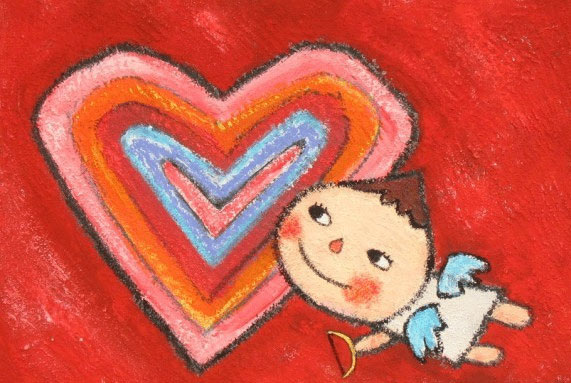 爱神丘比特-蜡笔画图集