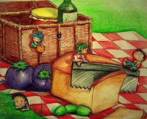 生活-蜡笔画图集