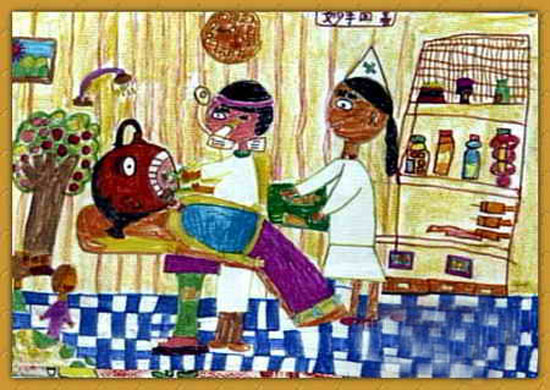 看牙医-蜡笔画图集