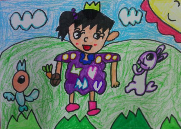 秋天-蜡笔画图集