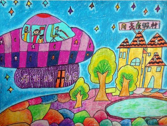 科幻-蜡笔画图集