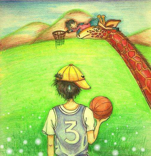 篮球-蜡笔画图集