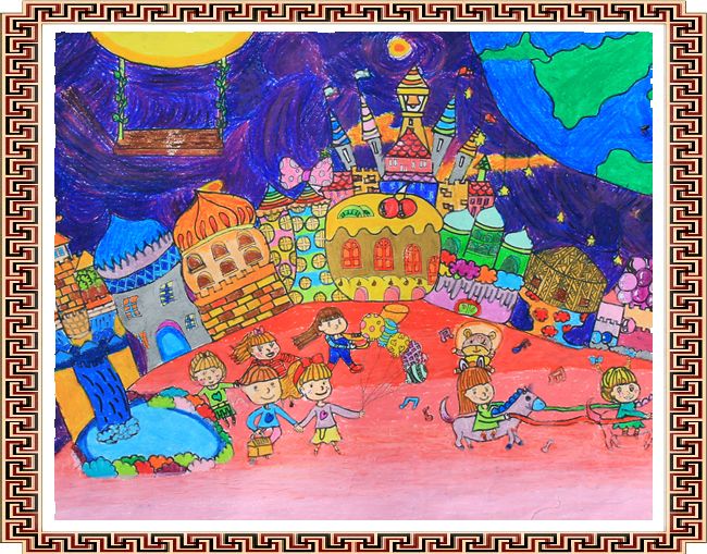 糖果袋-蜡笔画图集