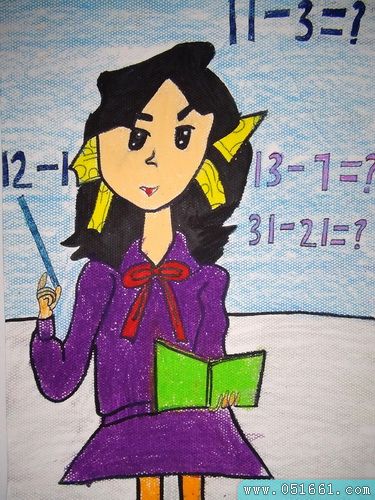 老师-蜡笔画图集