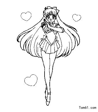 <em>美少女战士</em>3-简笔<em>画</em>图片-中国儿童资源网