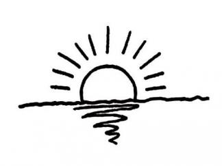 日出和夕阳图片_简笔画图片_少儿图库_儿童资源网