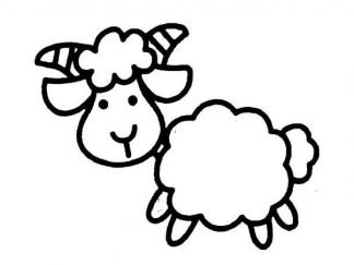 小绵羊9图片_简笔画图片_少儿图库_儿童资源网