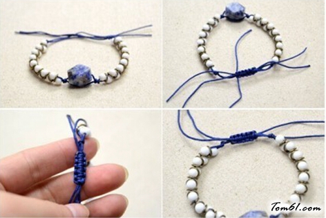 串珠双排编织手链的编法和编织教程