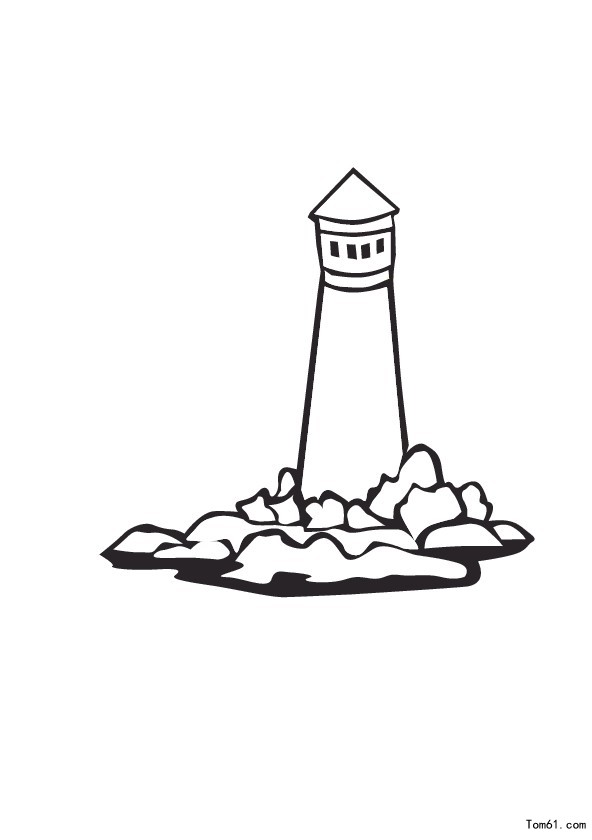 灯塔-简笔画图片-儿童资源网手机版