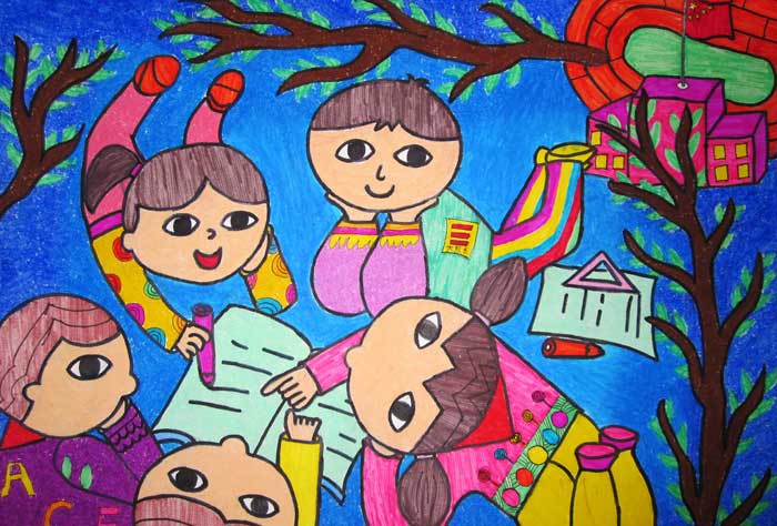 儿童节水彩画图集