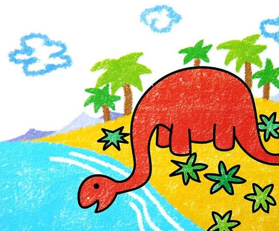 恐龙水彩画图集