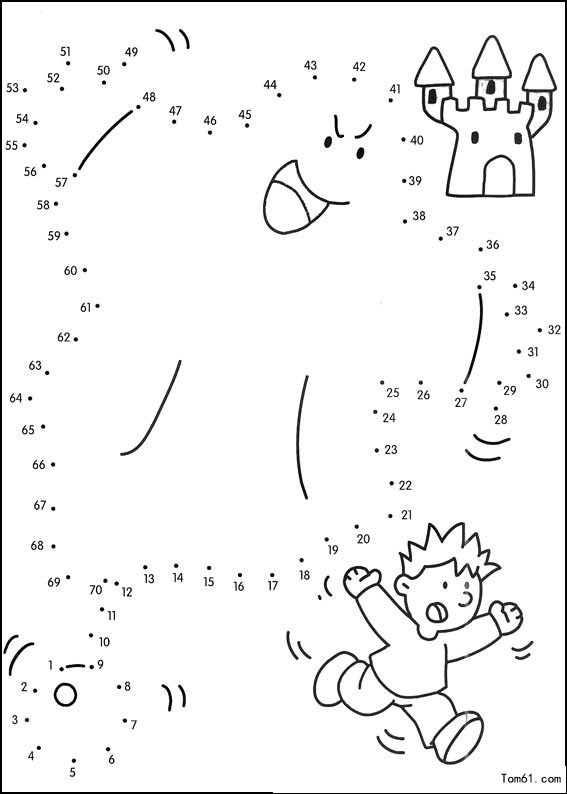 数字连线4-简笔画图片-儿童资源网手机版